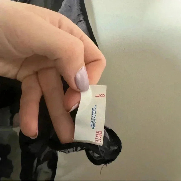 Vintage femme de nuit sheer floral  cami top L - Picture 6 of 6